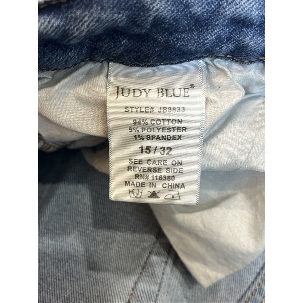 Judy Blue Women Relaxed Fit Distressed High-Rise Stretch Denim Jeans Size 15/32 - Picture 7 of 7